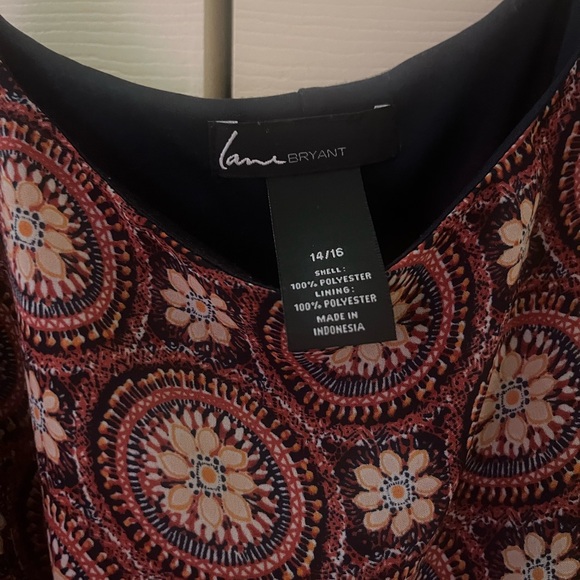 Orange & Navy High Low Dress 14/16 - Picture 3 of 3